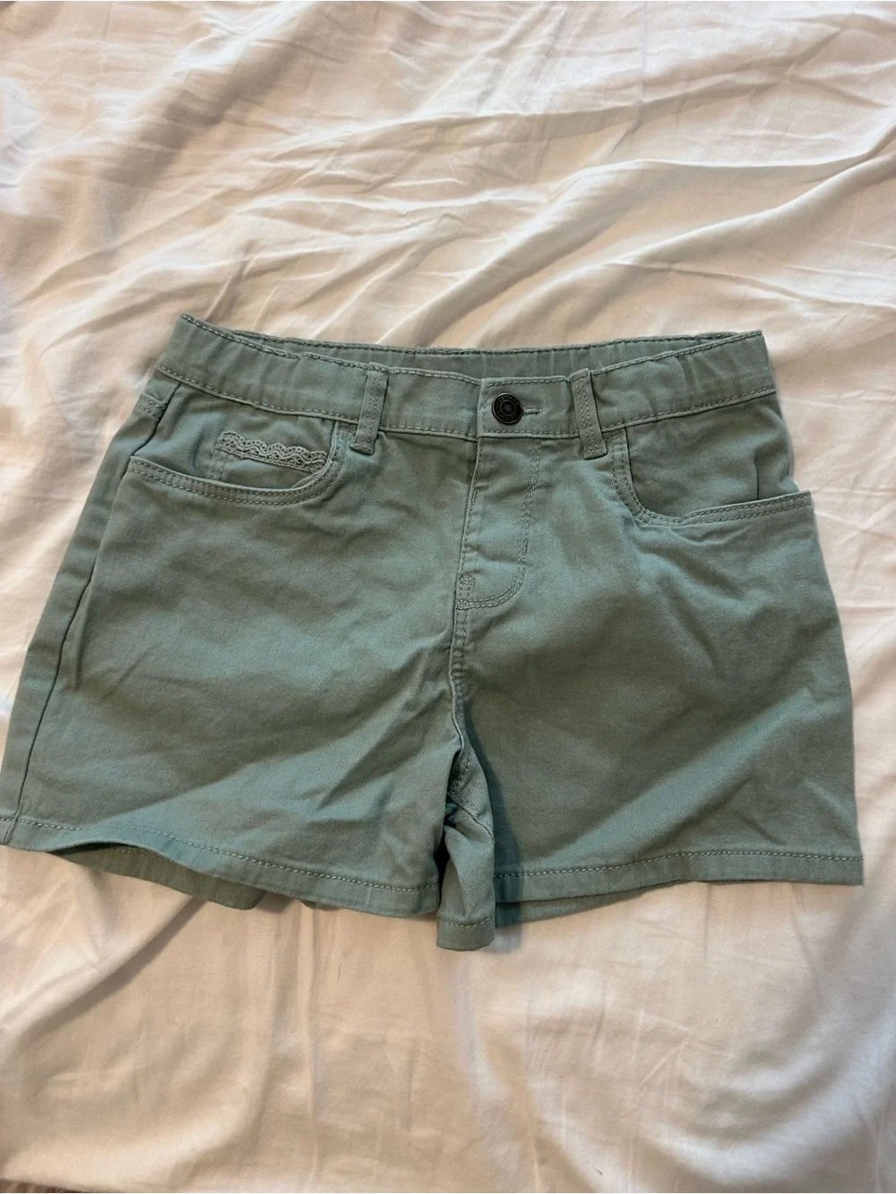 Carter's Sage Green Cotton Stretch Shorts